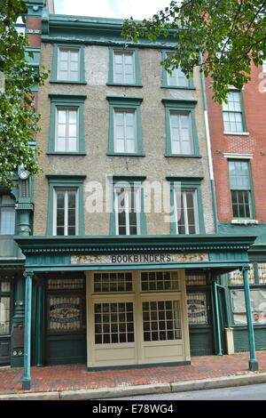 One of 5 adjacent buildings on Walnut Street in Philadelphia that used to be part of the 'Old Original Bookbinder's' restaurant. Restaurant is now out of business Stock Photo