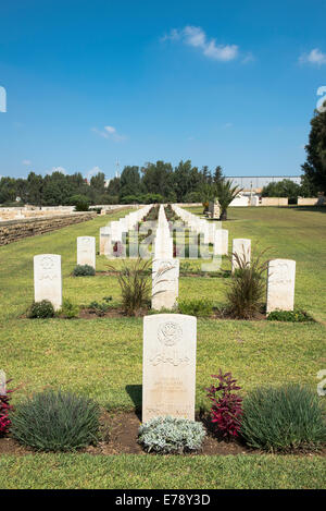 Ramleh Commonwealth War Graves Commission Cemetery. Stock Photo