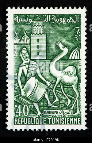 Tunisian postage stamp Stock Photo