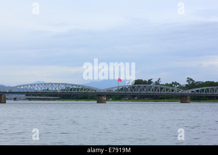The bridge over the river in Vietnam Stock Photo