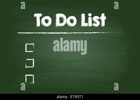 To Do Check List On Blackboard Stock Photo