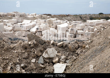 Working quarry, Isle of Portland, Dorset, England Stock Photo