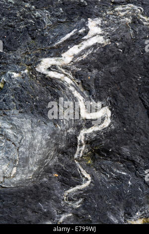 Slate Rock; Gwithian; Cornwall; UK Stock Photo