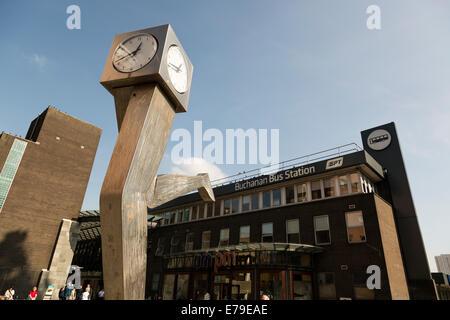 GEORGE WYLLIE’S CLYDE CLOCK public art exhibition, Killermont Street, Glasgow, Scotland, UK Stock Photo