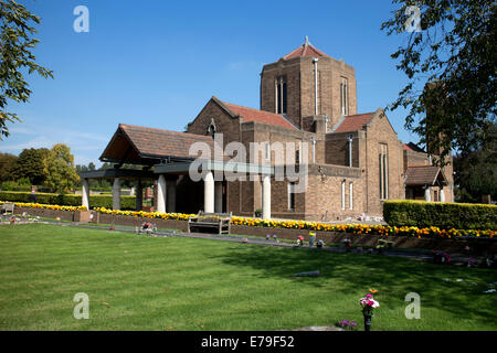 The crematorium, Yardley Cemetery, Birmingham, West Midlands, England, UK Stock Photo