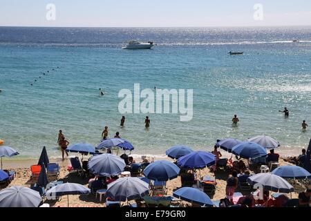Makris Gialos Beach, Lassi, Kefalonia, Greece Stock Photo