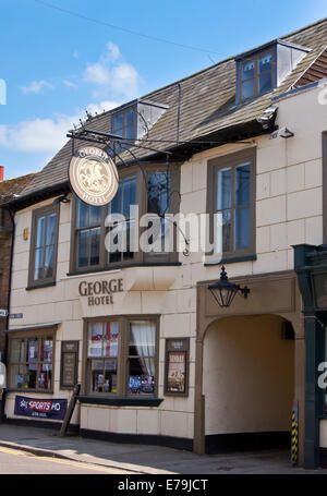 Exterior of the George Hotel, High Street, Ramsey, Cambridgeshire, England Stock Photo