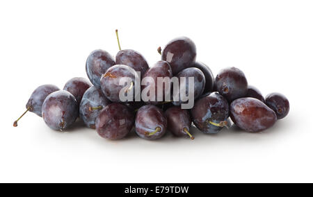Ripe plums isolated on a white background Stock Photo