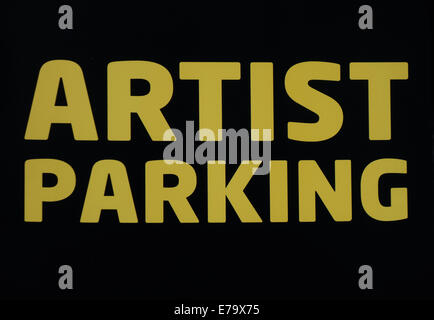 artist parking sign Stock Photo
