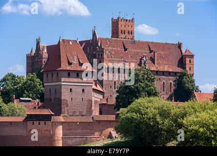 Medieval Malbork Castle. Main fortress of the Teutonic Knights Stock Photo