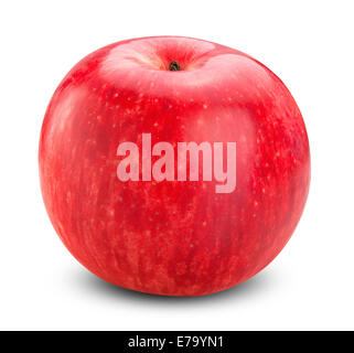 Fresh ripe red apple isolated on a white background. Clipping Path Stock Photo