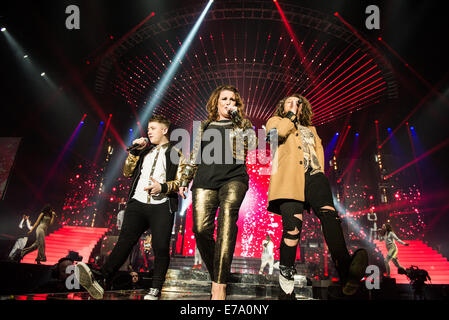 The X Factor Tour 2014 held at Wembley Arena  Featuring: Luke Friend,Sam Bailey,Nicholas McDonald Where: London, United Kingdom When: 08 Mar 2014 Stock Photo