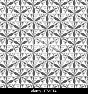 Charcoal and white Sierpinski Triangles make a pattern Stock Photo