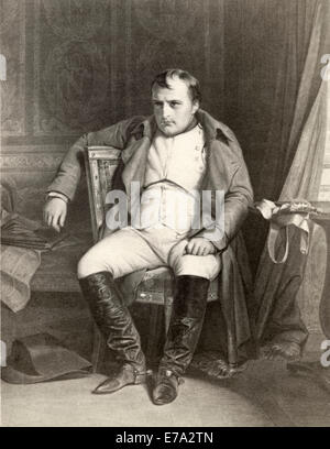 Napoleon I at Fontainebleau, 31 March, 1814, from a Painting by Paul Laroche, 1840 Stock Photo