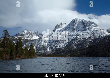 Carson Peak (3324m / 10908ft), above Silver Lake, near June Lake, Mono County, Eastern Sierra, California, USA Stock Photo