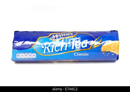 mcvities rich tea biscuits Stock Photo