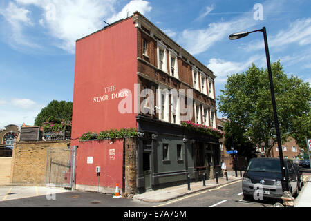 The Stage Door Pub from Gray Street, Lambeth, London, England, UK. Stock Photo