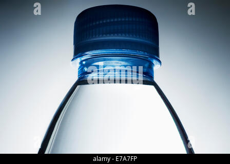 Close-up of water bottle and cap Stock Photo