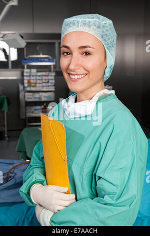 Portrait of a surgeon in an operating room Stock Photo