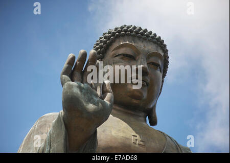 Tian Tan Buddha, also known as the Big Buddha in Hong Kong, China. Stock Photo