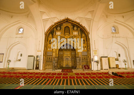 The mihrab of the Jama Masjid, Bijapur, Karnataka, India Stock Photo