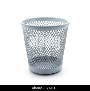 empty garbage bin isolated on white background Stock Photo