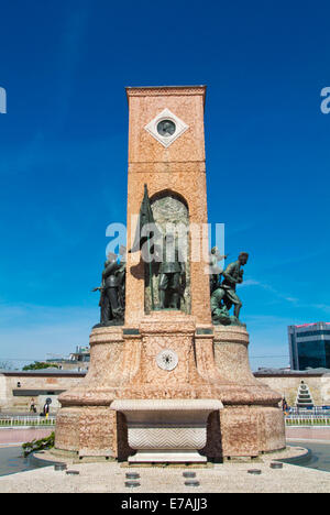 Republic Monument (1928) by Pietro Canonica, Taksim square, Beyoglu district, central Istanbul, Turkey, Europe Stock Photo
