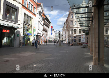 Pedestrian zone, Braunschweig, Brunswick, Lower Saxony, Germany, Europe, Stock Photo