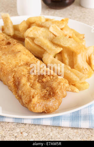 British chip shop fish and chips Stock Photo