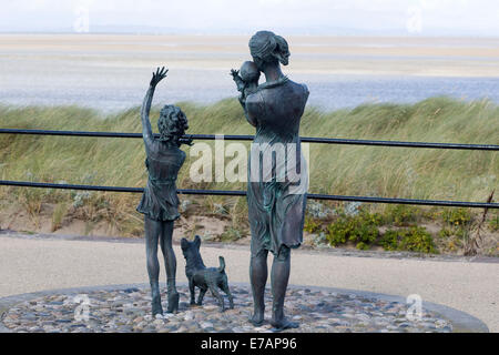 Welcome Home statue at Fleetwood Stock Photo