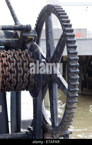 Cast Iron Lock Gate and chains Stock Photo