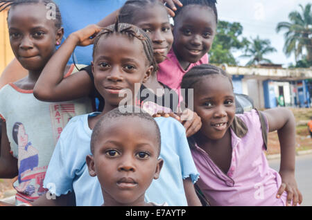 Sierra Leone West Africa Young Mende Tribe Girl Dressed For Sande