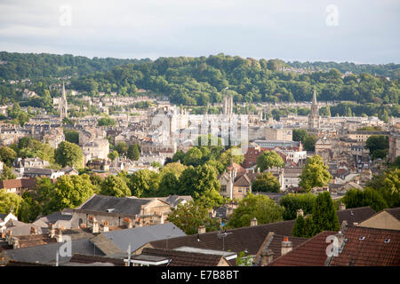 View over the city centre of Bath, north east Somerset, England Stock Photo