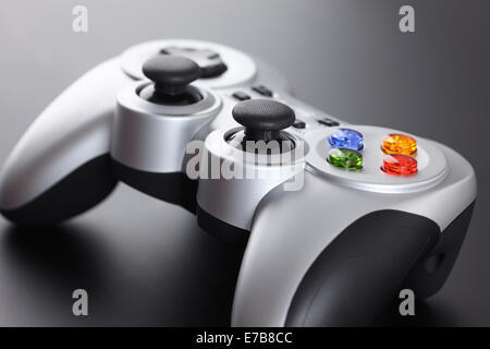 Gamepad. Black background. Stock Photo