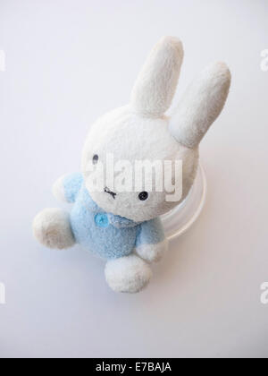Cute Miffy baby toy cut out isolated on white background Stock Photo