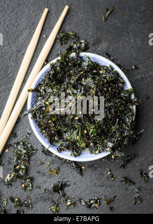 Korean traditional seasoned laver snack Stock Photo