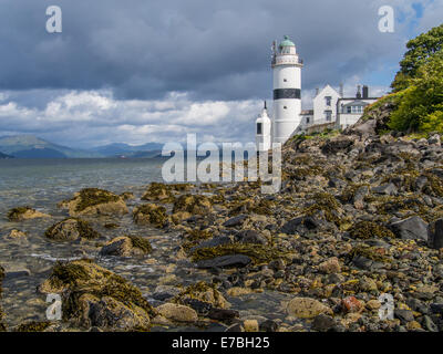 A lighthouse on the Firth of Clyde, Scotland Stock Photo