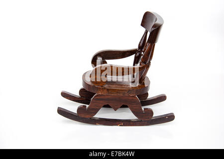 small wood chair on white background Stock Photo