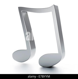 image of  music note 3d illustration. Music concept. Isolated on white background Stock Photo