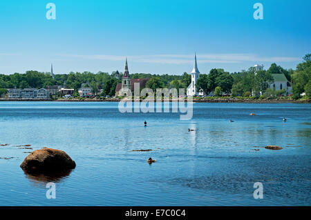 A Panorama of the town of Mahone Bay, Nova Scotia Stock Photo - Alamy