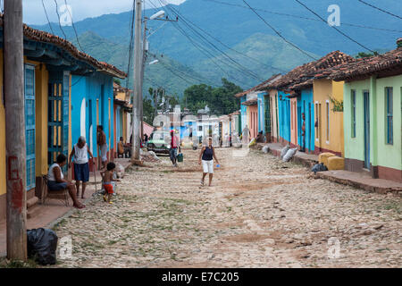 street scene, Trinidad, Cuba Stock Photo