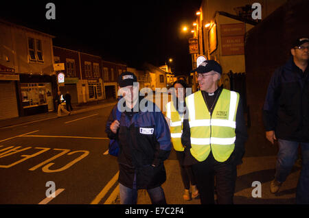 Kingswood, Bristol, UK. 13th Sep, 2014. Archbishop of Canterbury, Justin Welby, joins street pastors in Kingswood, Bristol, UK, September 12th 2014. Credit:  sophie merlo/Alamy Live News Stock Photo