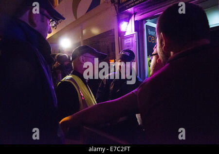 Kingswood, Bristol, UK. 13th Sep, 2014. Archbishop of Canterbury, Justin Welby, joins street pastors in Kingswood, Bristol, UK, September 12th 2014. Credit:  sophie merlo/Alamy Live News Stock Photo