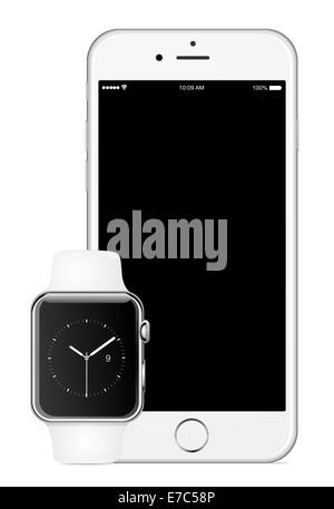 Iphone 6 Apple watch Stock Photo