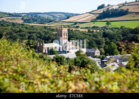 Benedictine monastery church  of Buckfast Abbey, Buckfastleigh, Devon, England Stock Photo