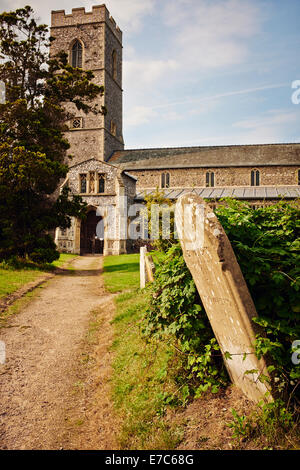 14th century St Mary's Church, South Walsham, Norfolk Broads, Norfolk, England, UK. Stock Photo