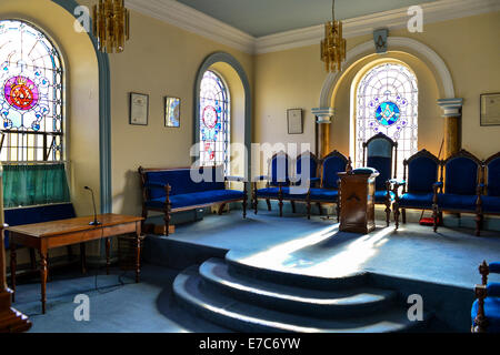 Derry, Londonderry, UK. 13th September  2014. Interior of Masons meeting room, Freemasons Hall, Derry, Londonderry open to the public on UK Heritage Days. Credit: George Sweeney/Alamy Live News Stock Photo