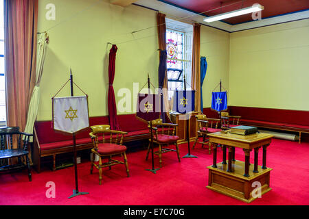 Derry, Londonderry, UK. 13th September 2014. Interior of Masons initiation room, Freemasons Hall, Derry, Londonderry open to the public on UK Heritage Days. Credit: George Sweeney/Alamy Live News Stock Photo