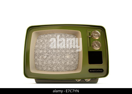 old tv isolated on white background Stock Photo