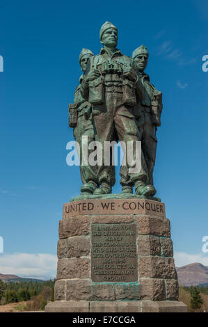 The Commando Memorial is a monument in Scotland, dedicated to the men of the  British Commando Units during World War II. Stock Photo